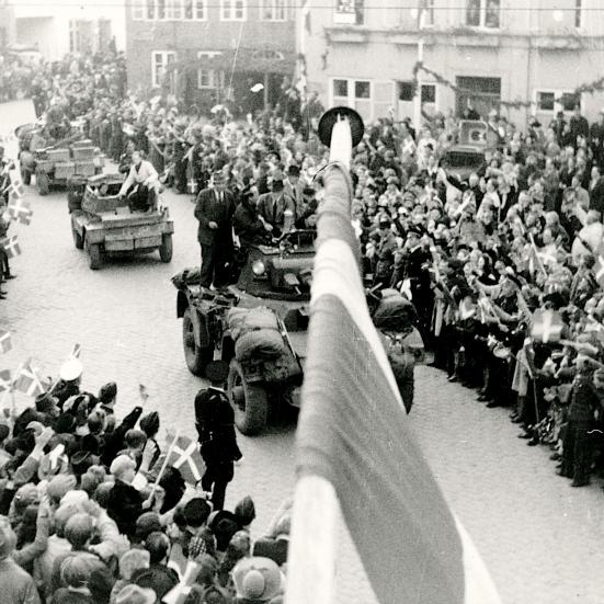 Foto fra Danmarks befrielse. Billedkilde: Frihedsmuseet