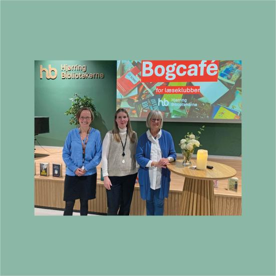 Lene, Kirsten og Maria i Salen på Hjørring Bibliotek