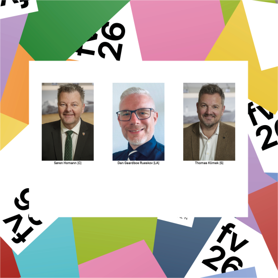 Søren Homann (C), Dan Gaardboe Rueskov (LA), Thomas Klimek (S)