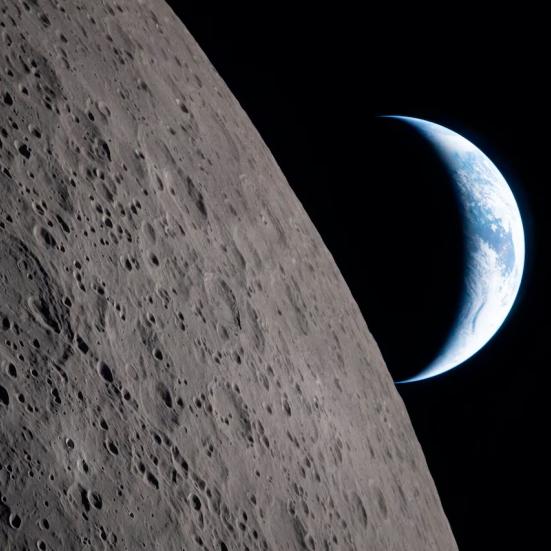 Jorden set fra Artemis II rejsen 2026