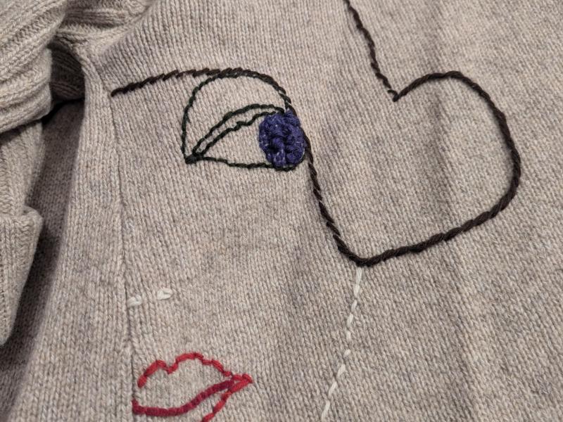 Billede af trøje med broderi