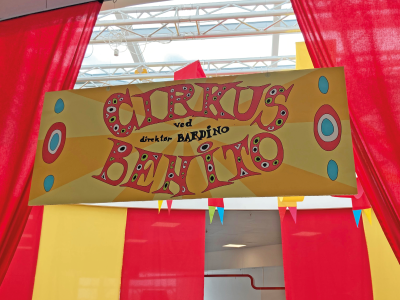 Billede af Cirkus Benito på børnebiblioteket i Hjørring