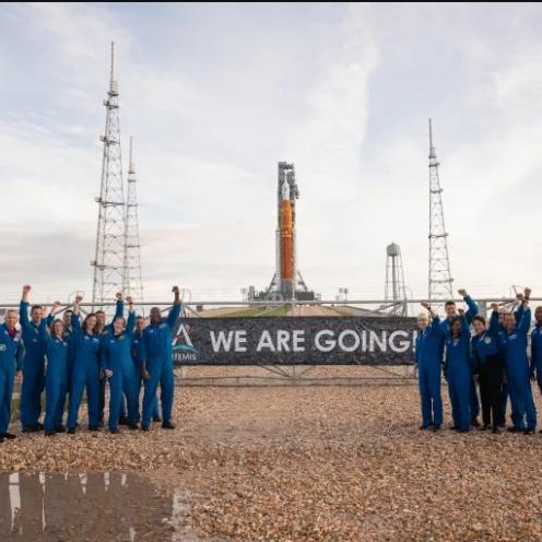 Artemis I på Launch Complex 39B, 28. august 28 2022