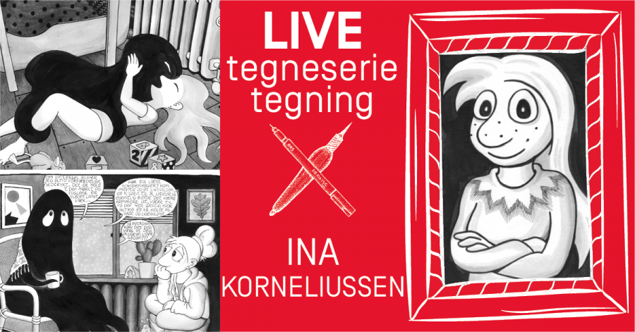 Live tegneserietegning Ina Korneliussen